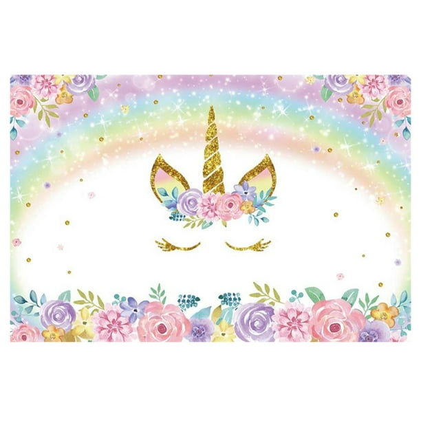 OFILA Girls Unicorn Backdrop Polyester Fabric 5x3ft Unicorn Baby Shower Photos Background Smiling Face Flowers Blossom Girls Birthday Party Decoration Unicorn Cake Smash Background Props OFILA Girls Unicorn Backdrop Polyester Fabric 5x3ft Unicorn Baby Shower Photos Background Smiling Face Flowers Blossom Girls Birthday Party Decoration Unicorn Cake Smash Background Props